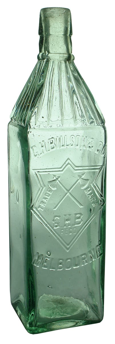 Billson Melbourne Crossed Axes Antique Cordial Bottle