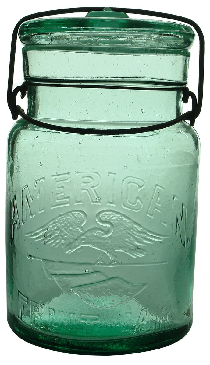 American Fruit Jar Eagle Flag