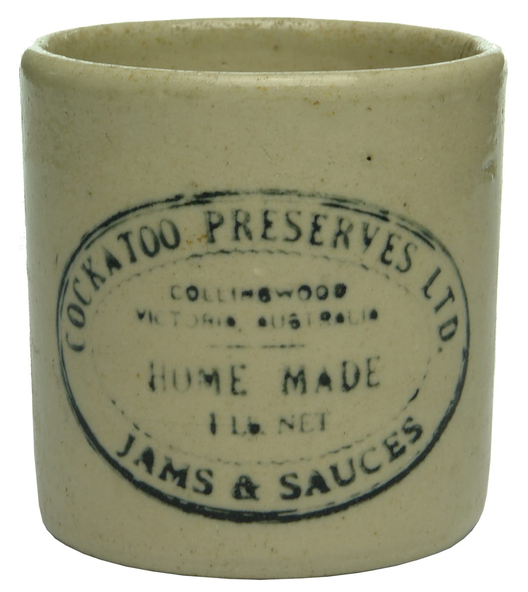 Cockatoo Preserves Home Made Jams Sauces Stoneware Jar