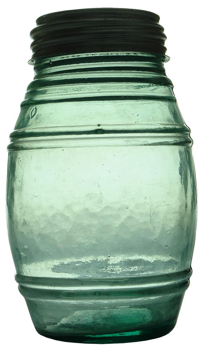 Castle Barrel shaped Glass Jar