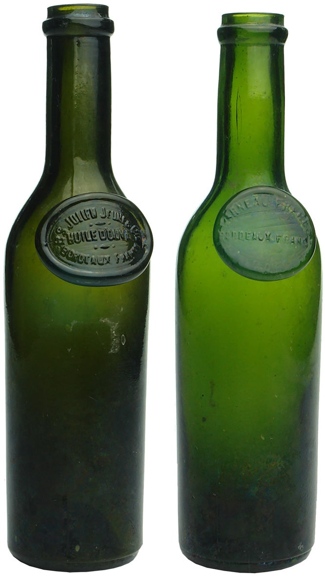 Antique Bordeaux Sealed Olive Oil Bottles