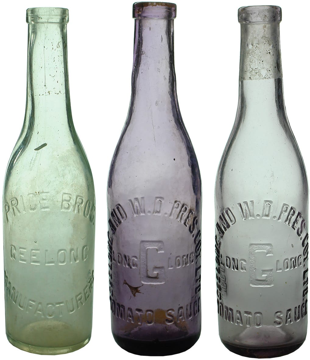 Antique Sauce Condiment Household Bottles