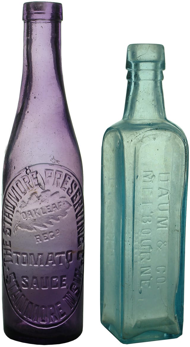 Antique Sauce Condiment Household Bottles