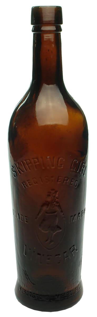 Skipping Girl Vinegar Abbotsford Antique Bottle