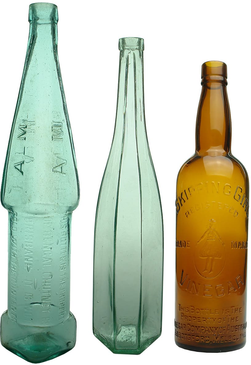 Collection Antique Vinegar Bottles