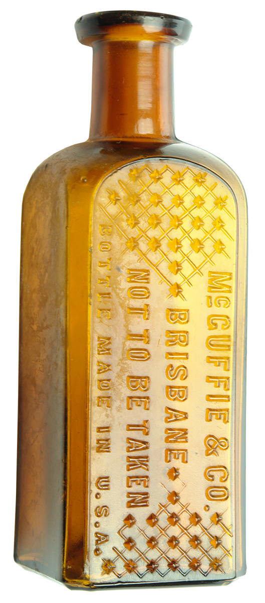 McGuffie Brisbane Amber Glass Poison Bottle