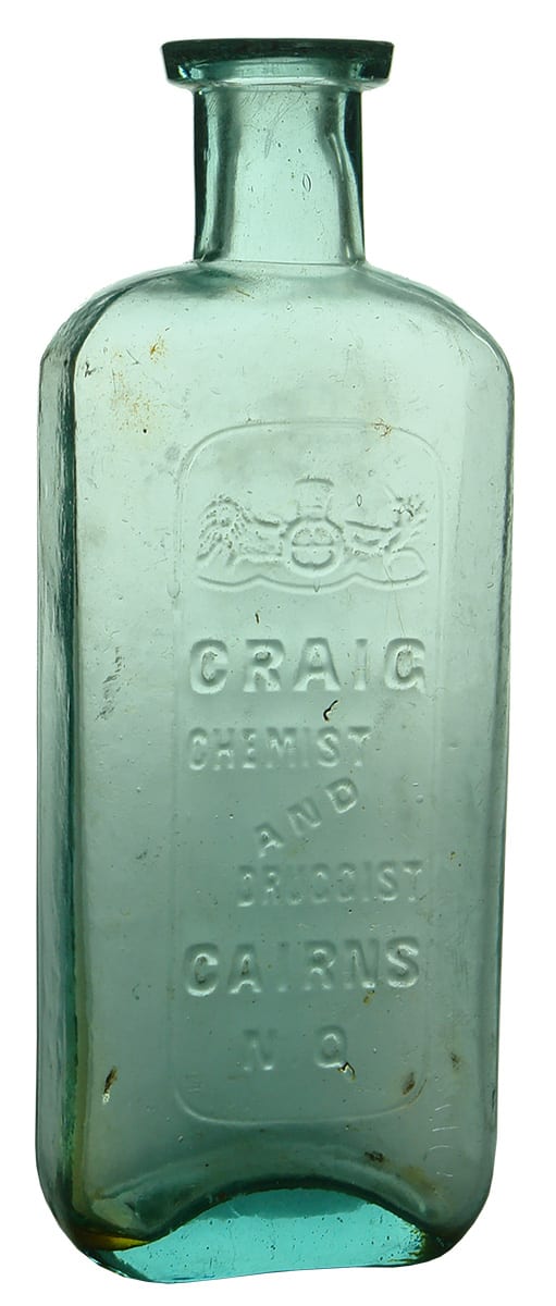 Craig Chemist Druggist Cairns Antique Bottle