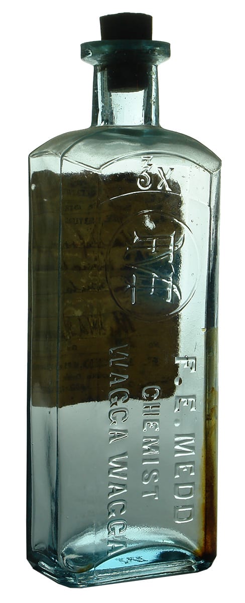 Medd Chemist Wagga Wagga Antique Bottle