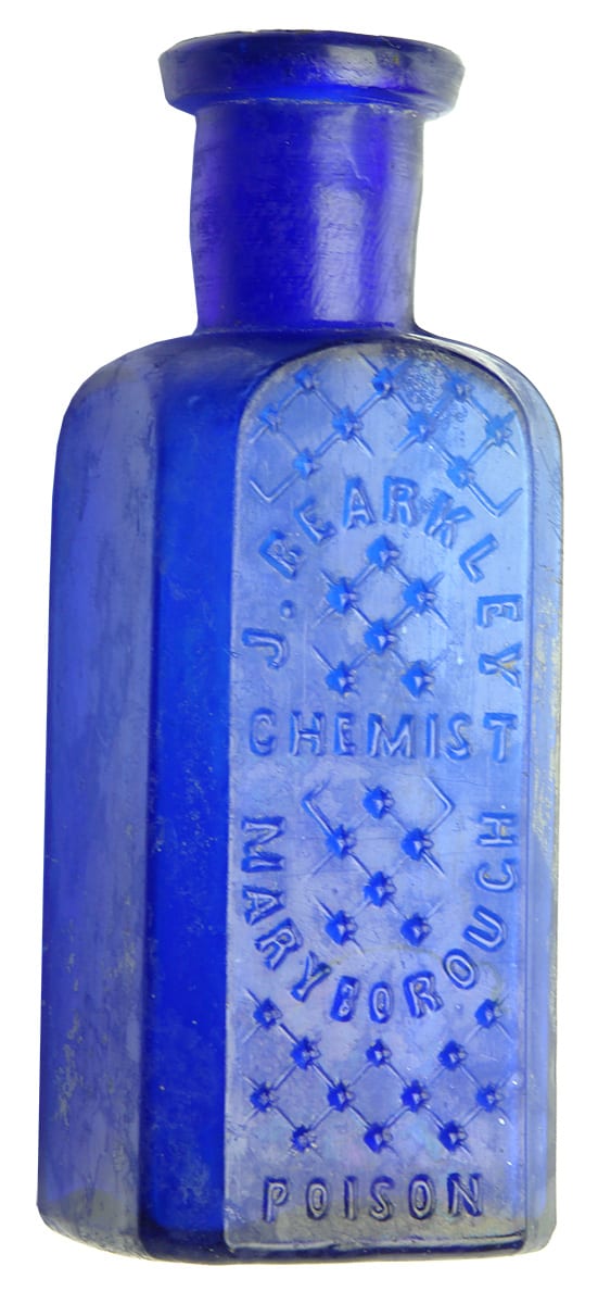 Bearkley Chemist Maryborough Poison Blue Bottle