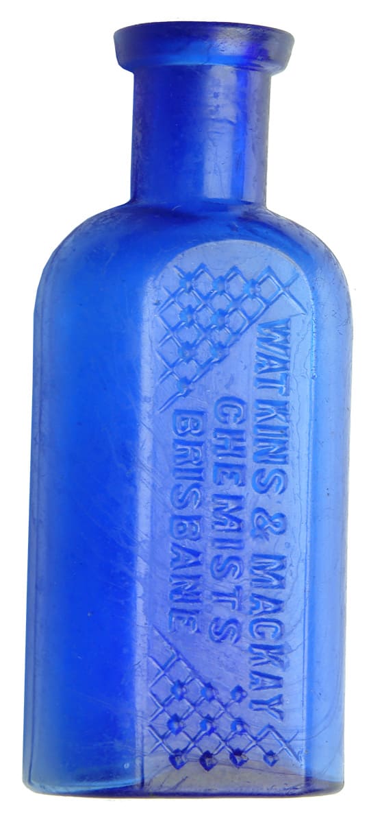 Watkins Mackay Brisbane Chemists Cobalt Blue Bottle