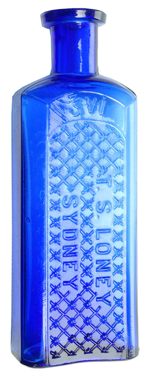 Loney Sydney Cobalt Blue Antique Bottle