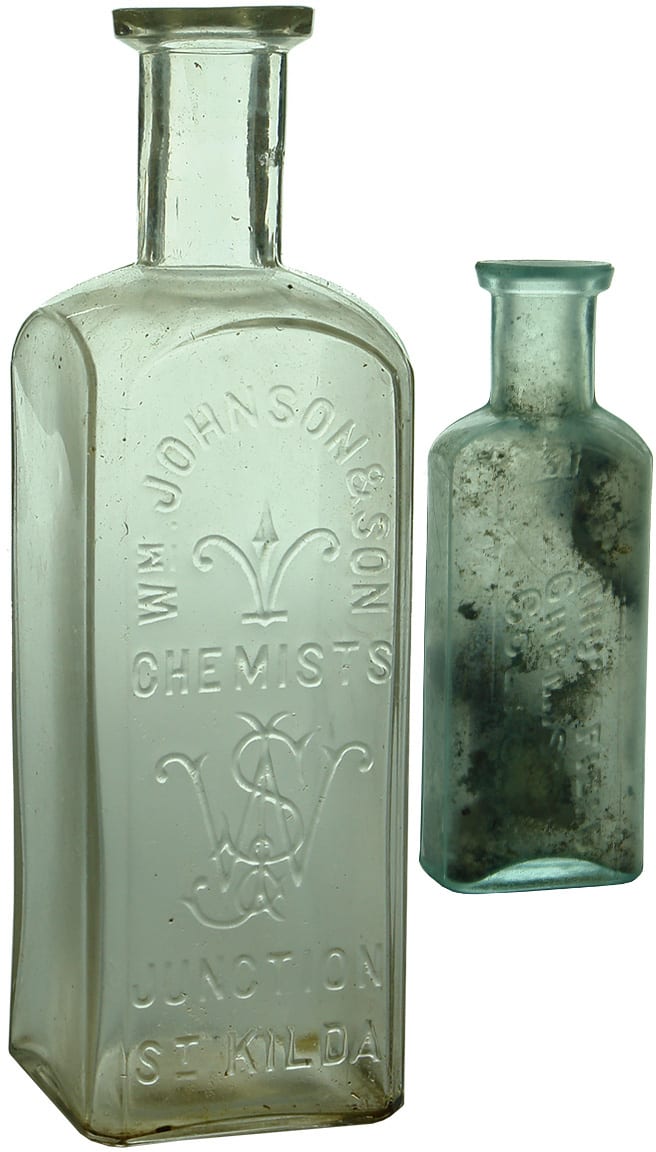 Antique Chemist Prescription Bottles