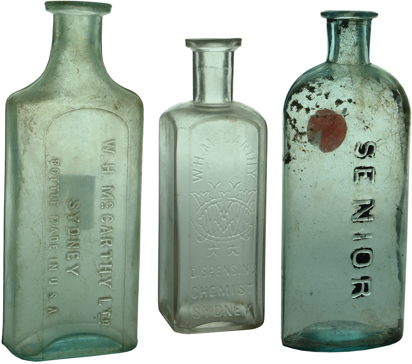 Antique Chemist Prescription Bottles