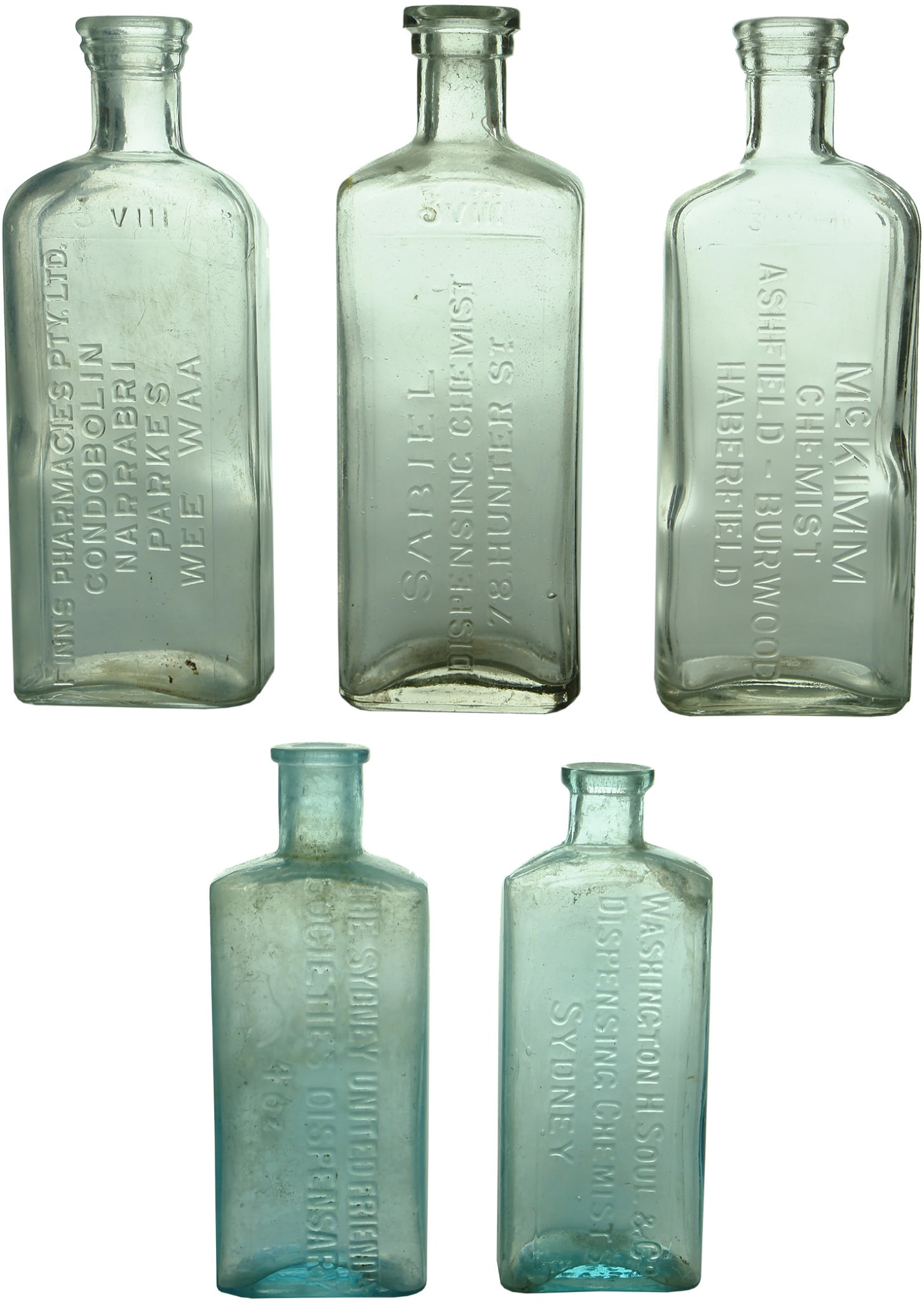 Antique Chemist Prescription Bottles