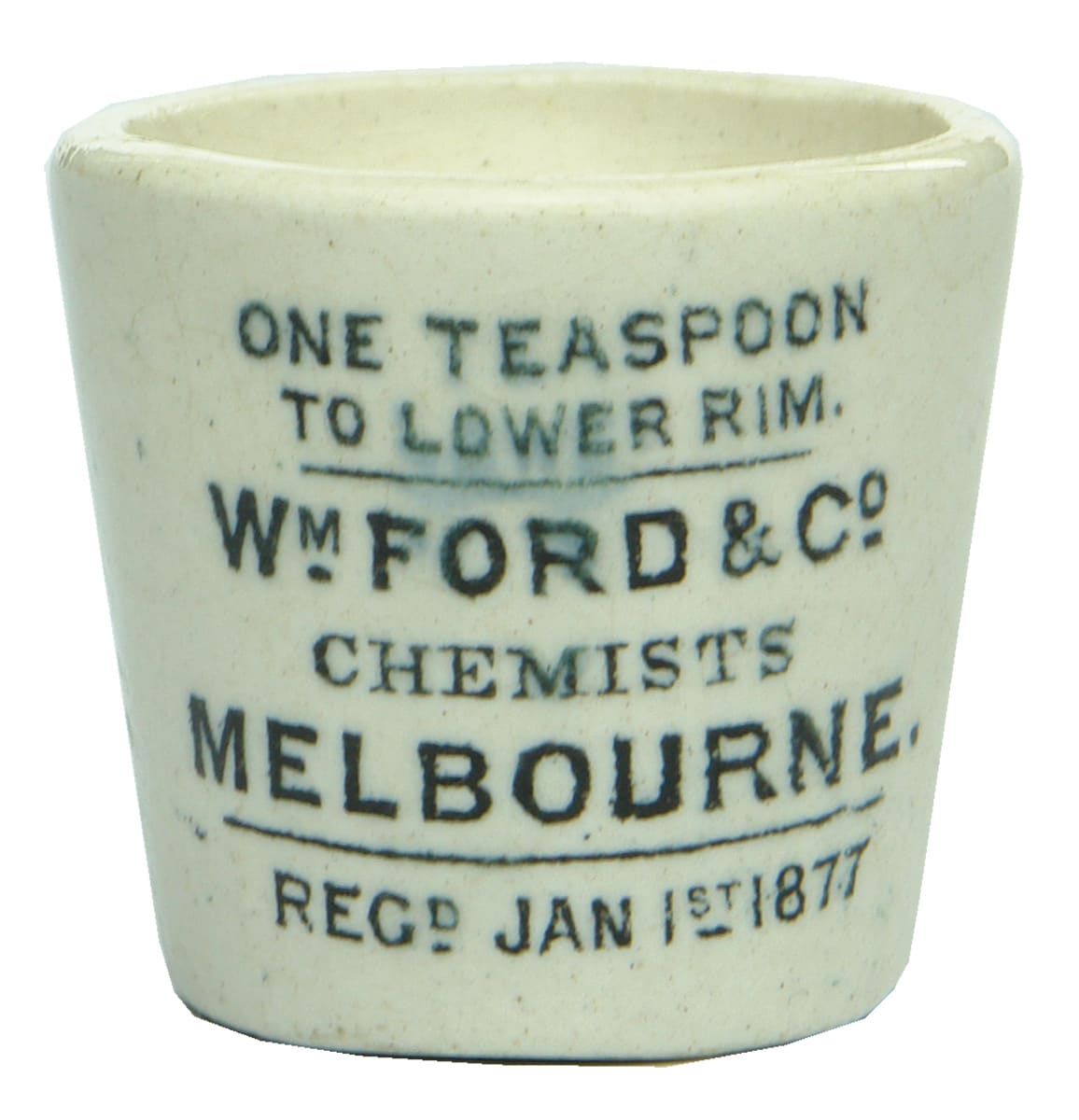 Ford Chemists Melbourne Antique Dose Cup