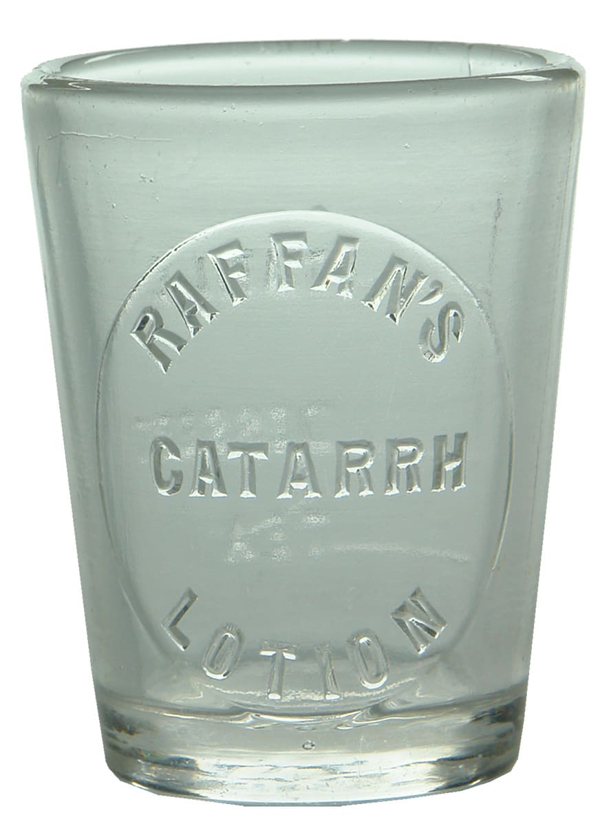 Raffan's Cattarh Cure Antique Medicine Glass