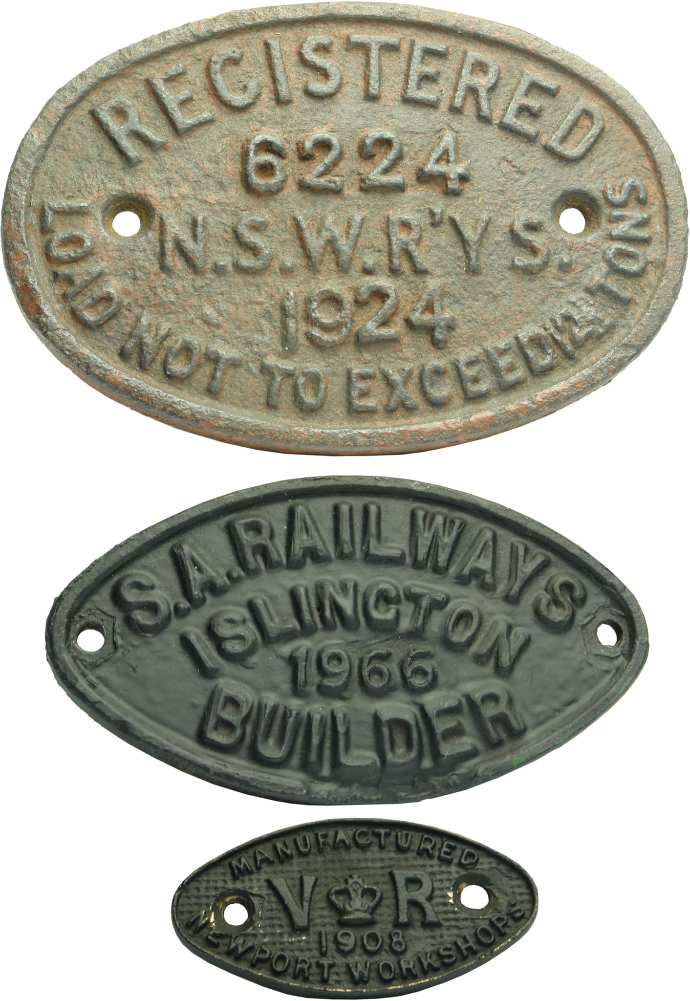 Australian Railway Cast Iron Nameplates