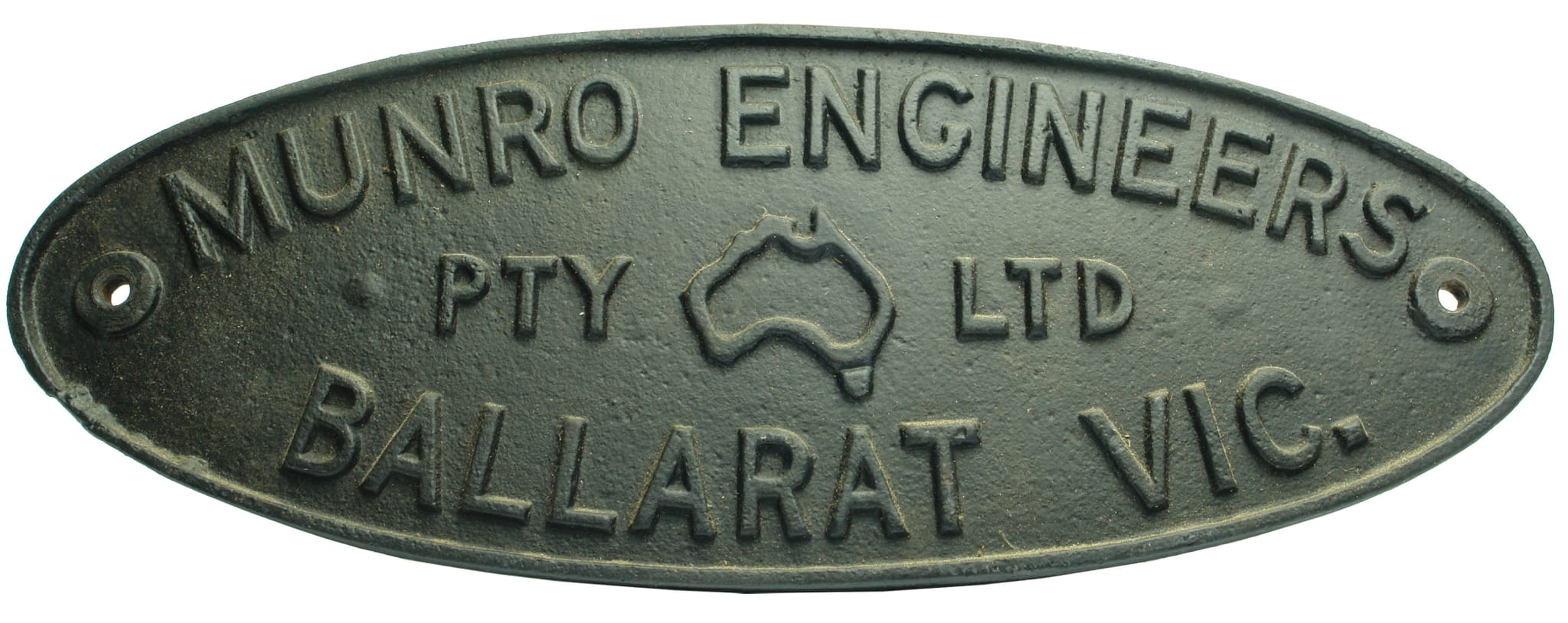 Munro Ballarat Cast Iron Nameplate