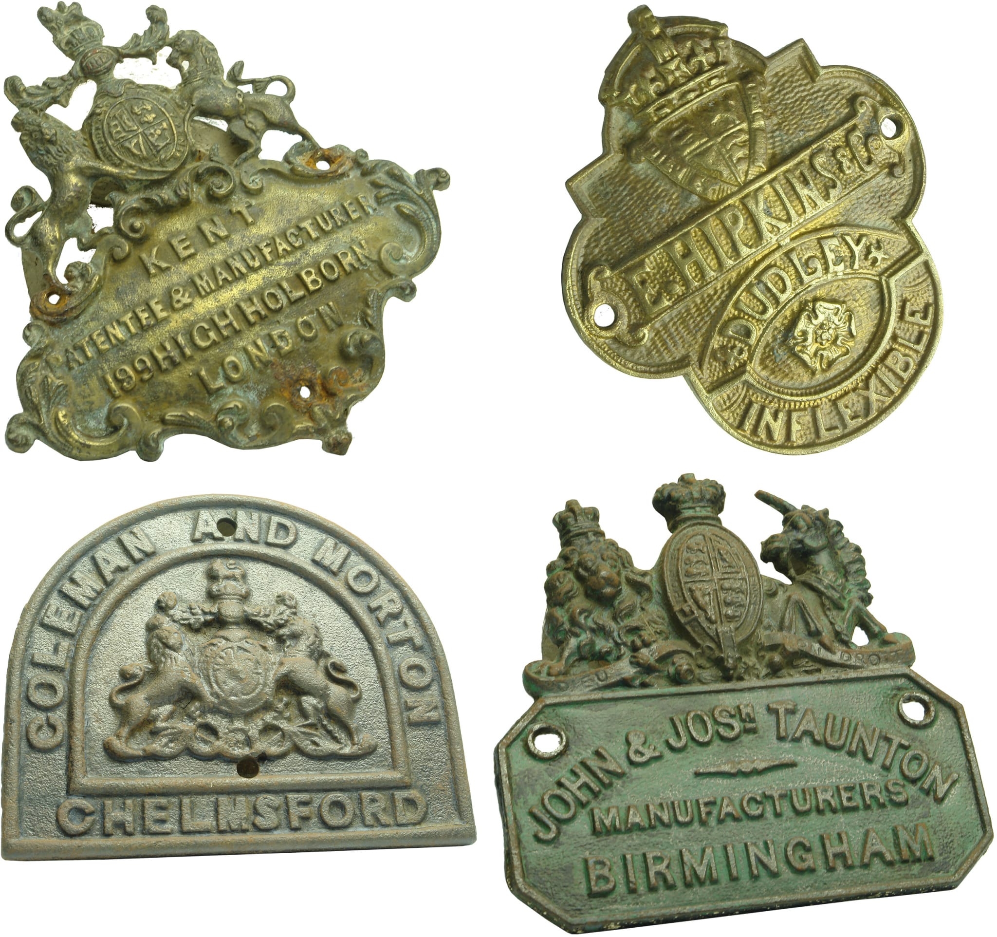 British Brass Cast Iron Nameplates