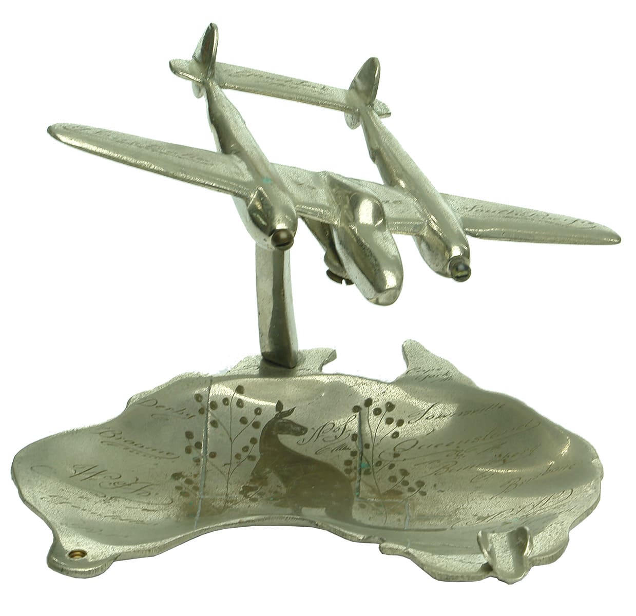 Trench Art Ashtray and Plane