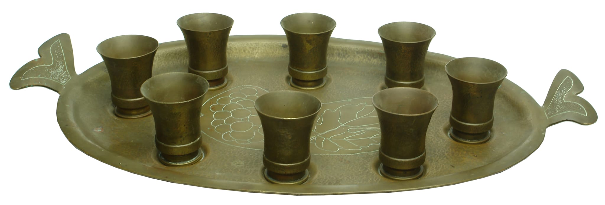 Tranch Art Tray and Shot Glasses