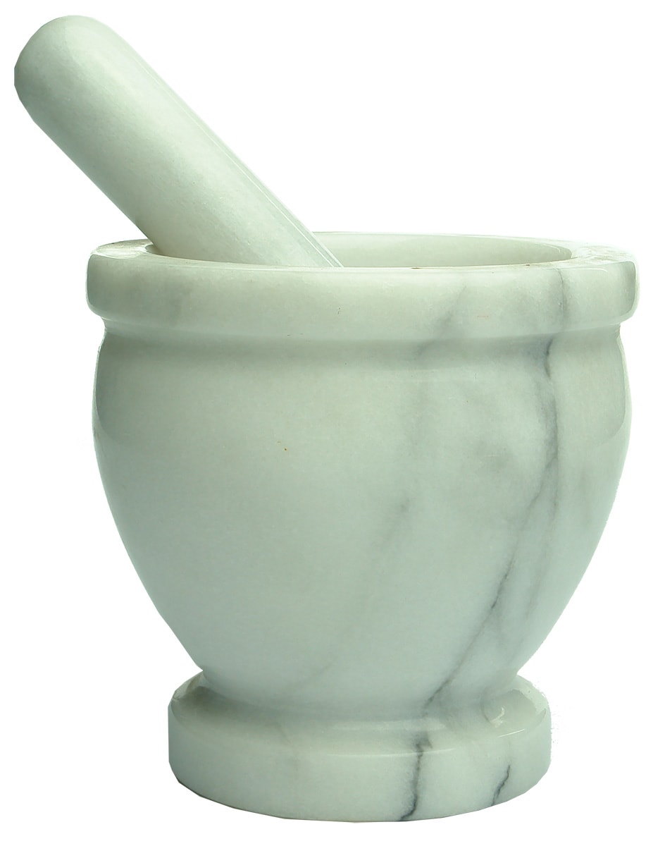 Antique Marble Mortar Pestle