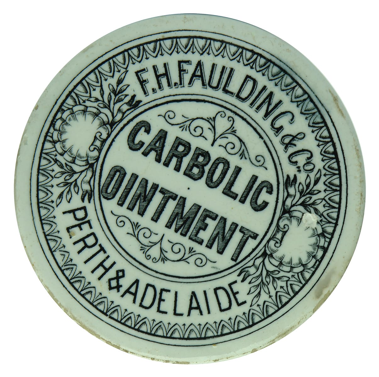 Faulding Carbolic Ointment Perth Adelaide Pot Lid