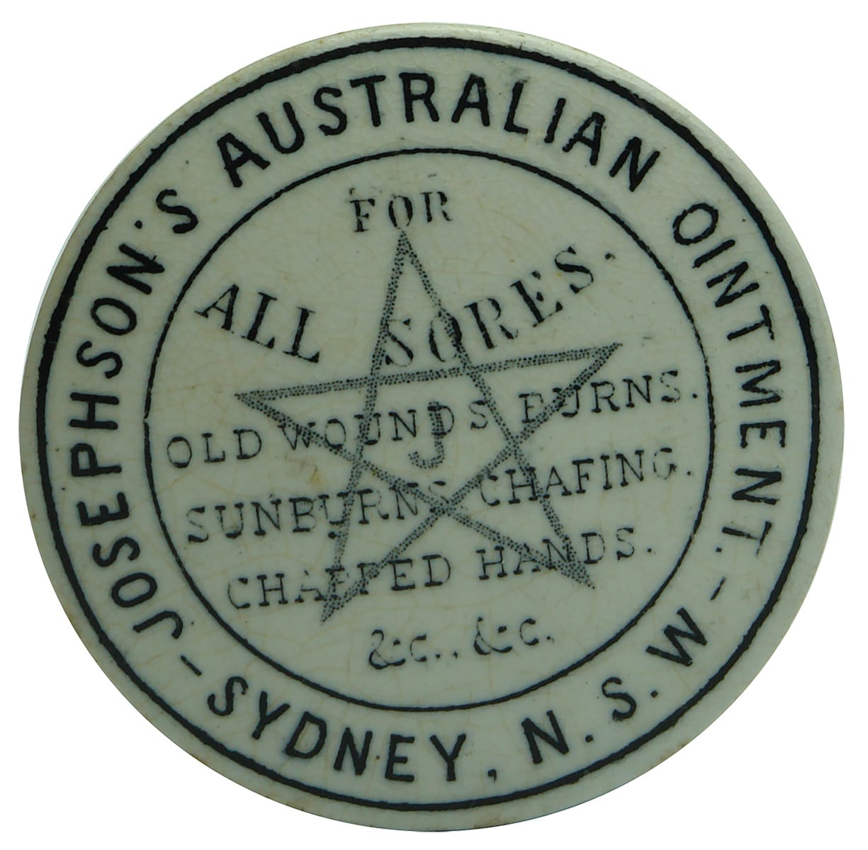 Josephsons Australian Ointment Pot Lid