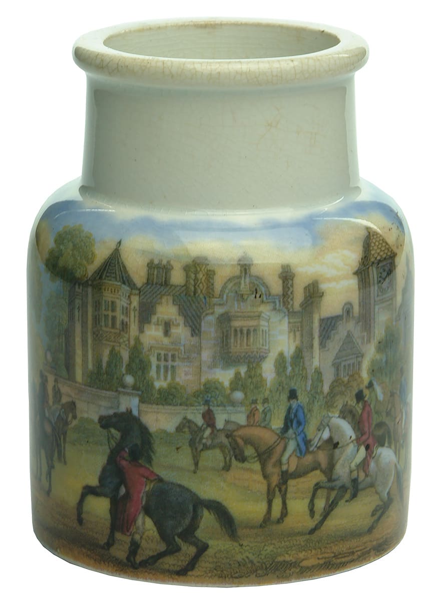 Meet of the Foxhounds Prattware Jar