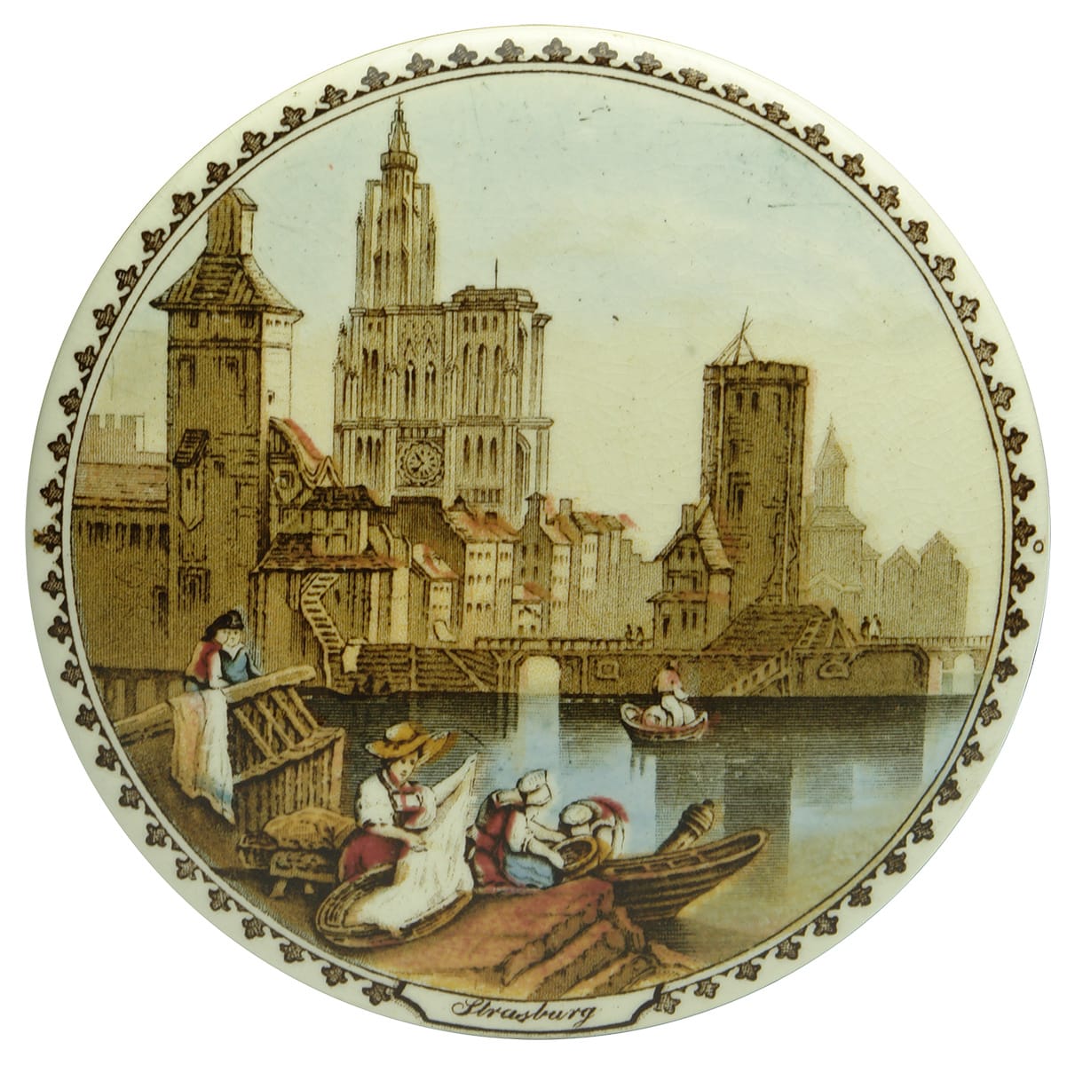 Strasbourg Prattware Pot Lid