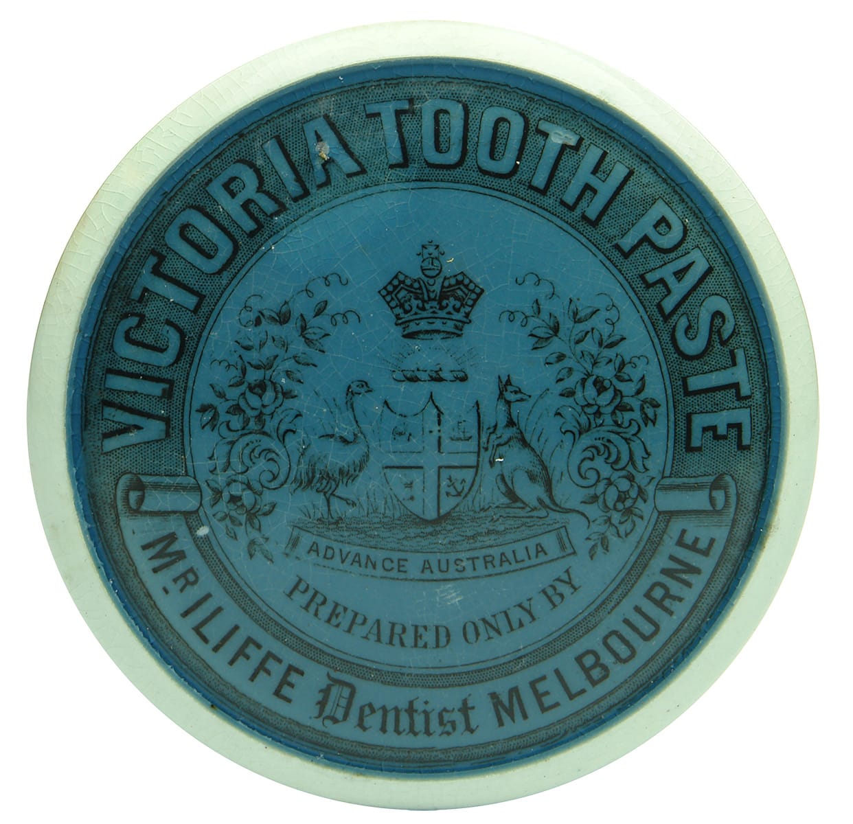 Victoria Tooth Paste Iliffe Melbourne Pot Lid