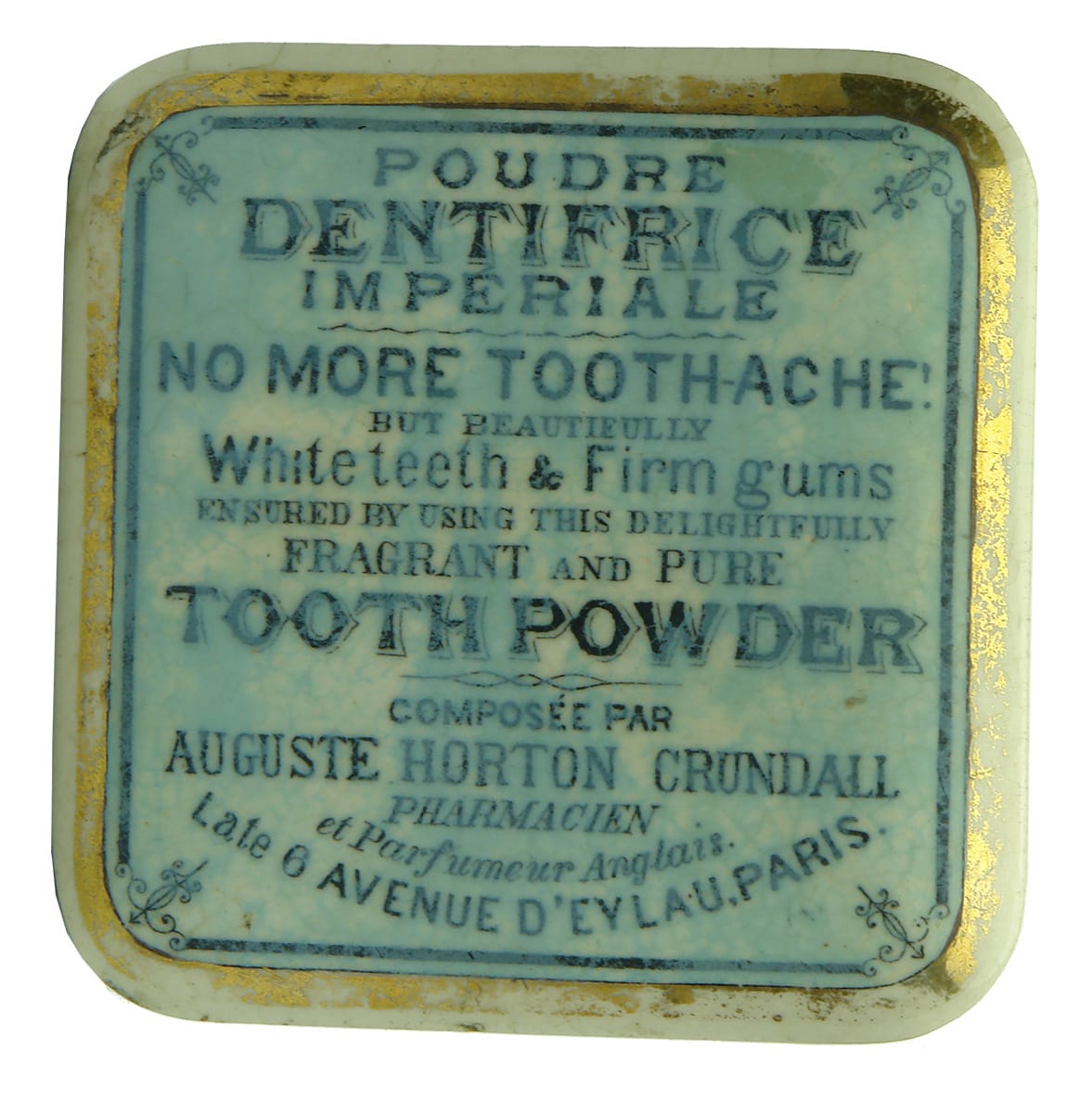 Horton Crundall Tooth Powder Pot Lid