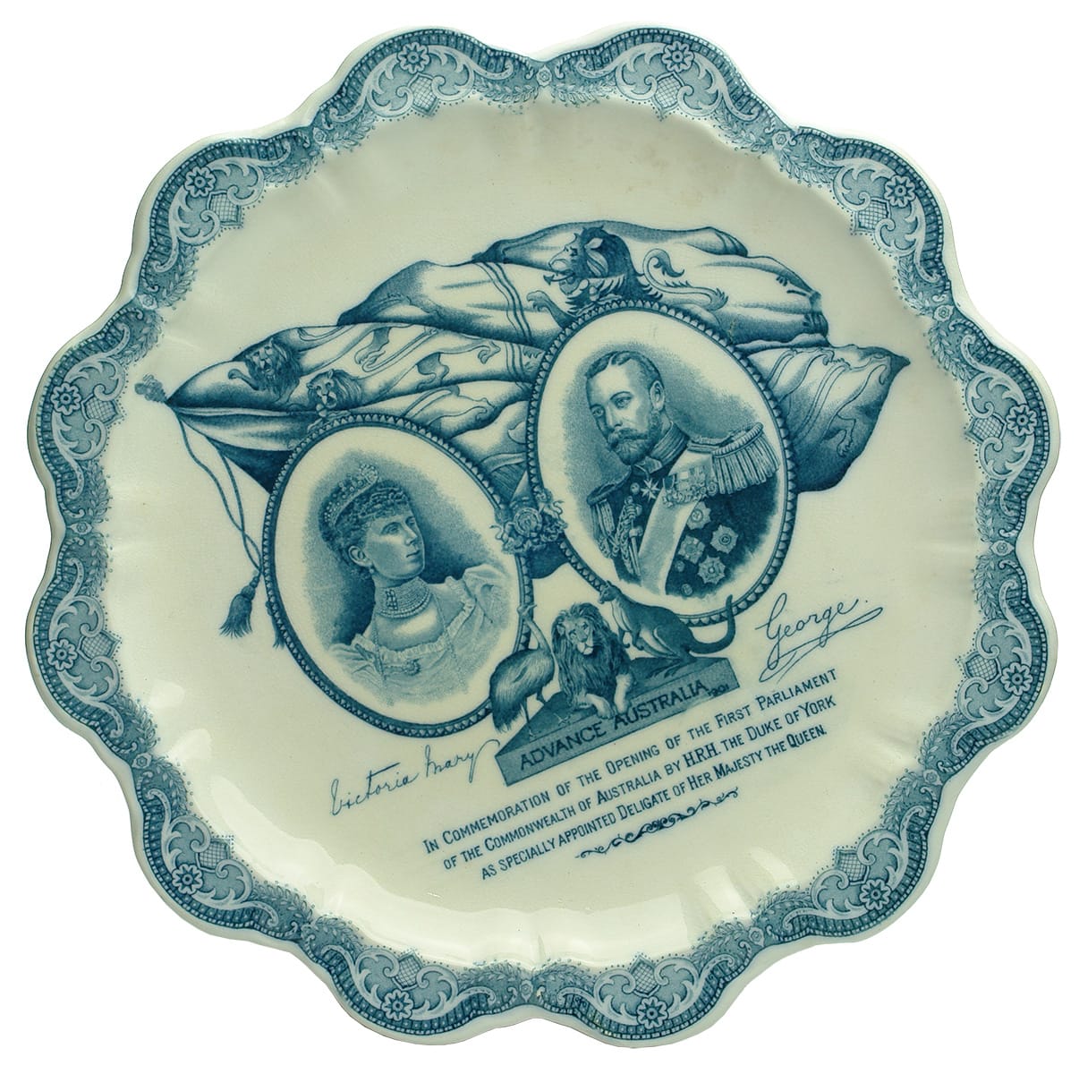 Opening Parliament Australia 1901 Commemorative Plate