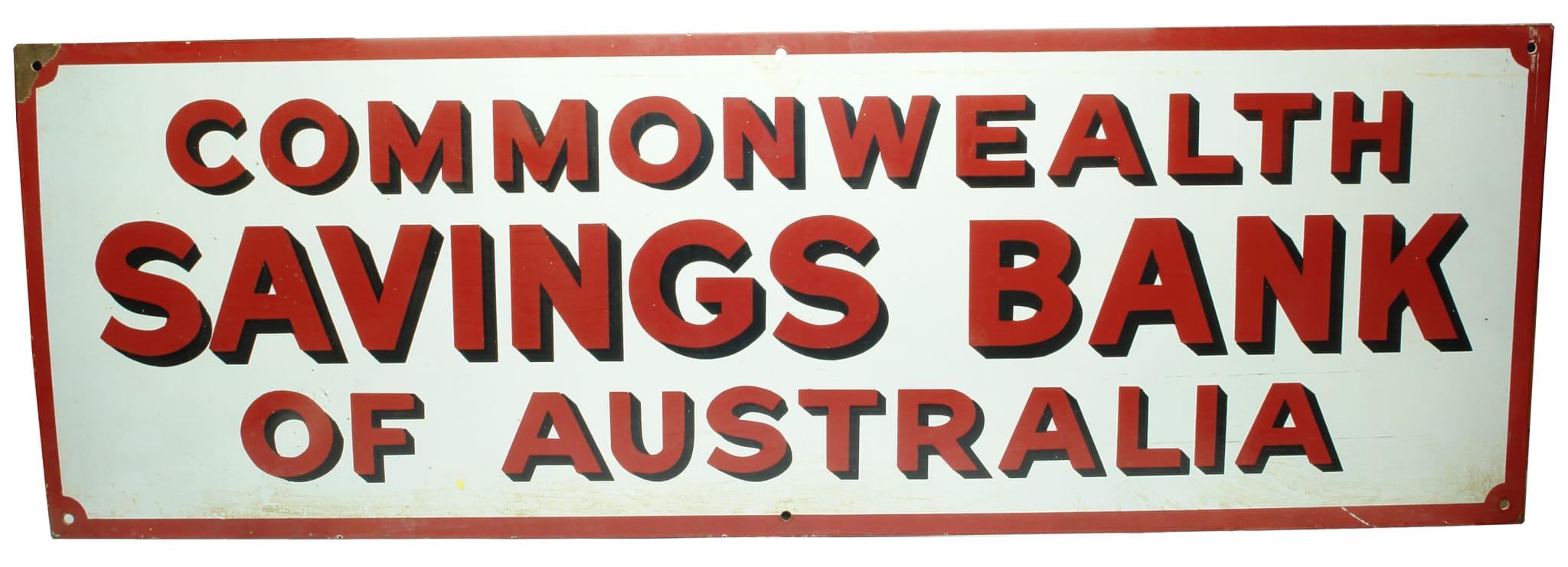 Commonwealth Savings Bank Enamel Sign