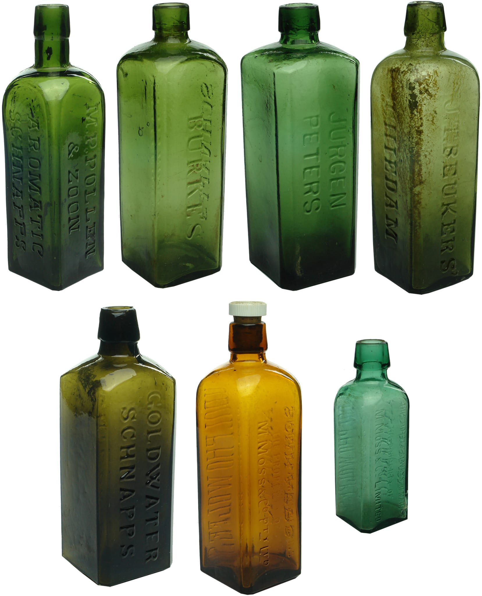 Antique Schnapps Bottles