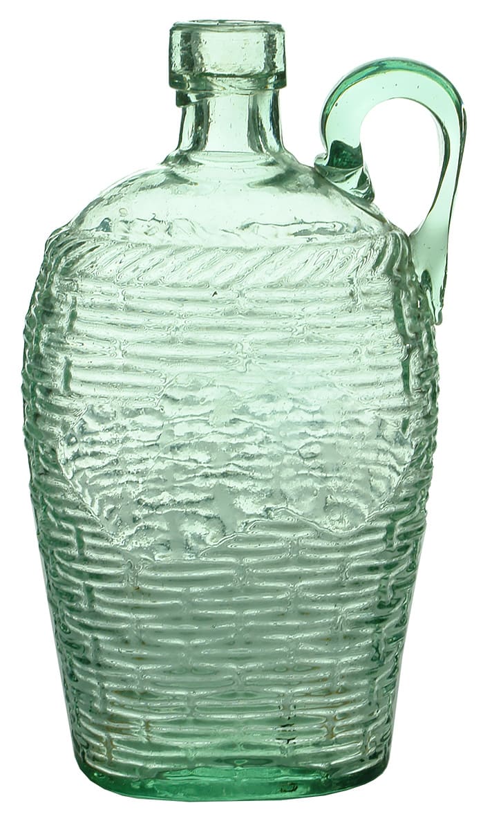 Wicker Basket Embossed Glass Registered Bottle