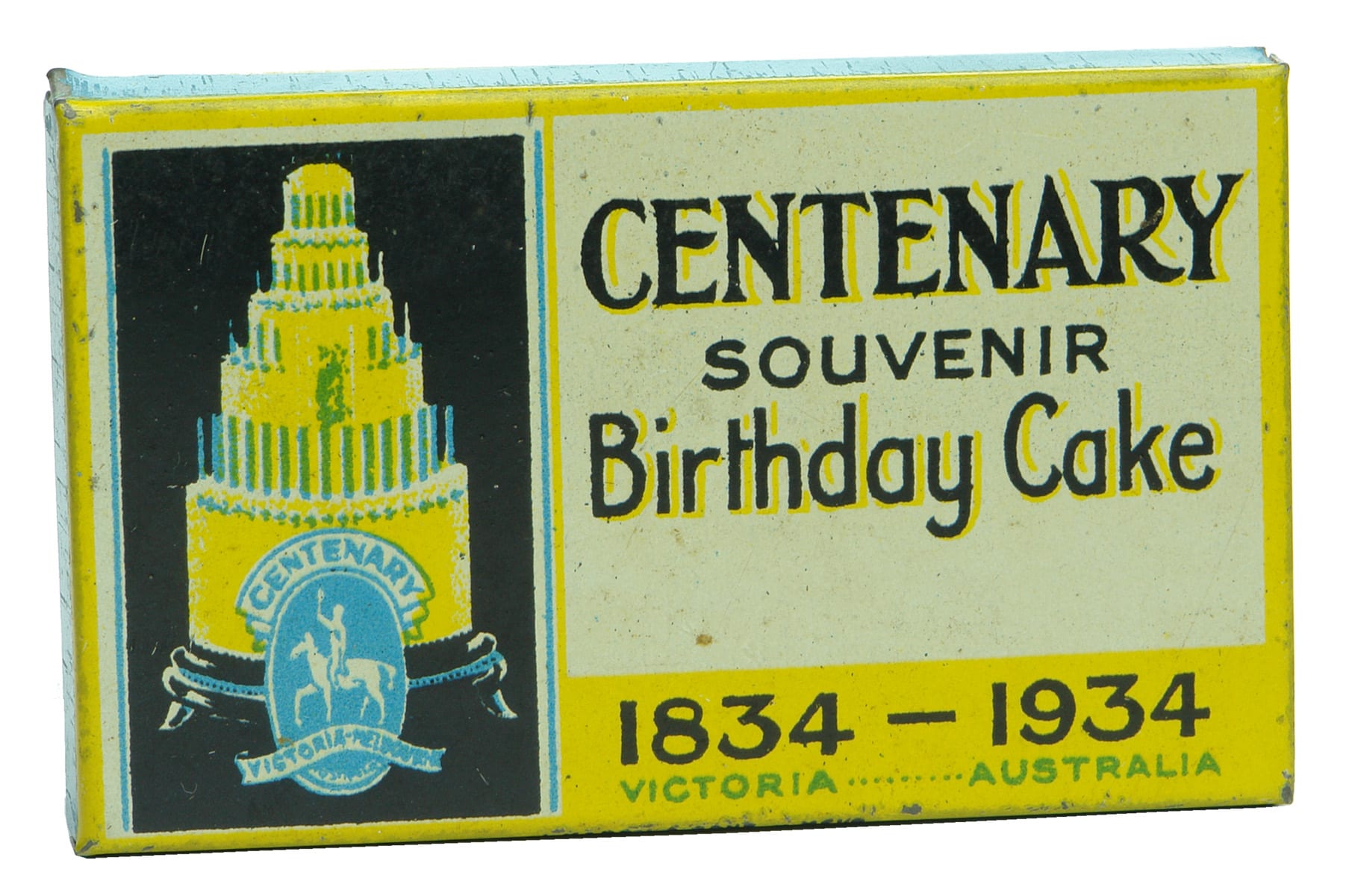 Melbourne Centenary Souvenir Birthday Cake Tin