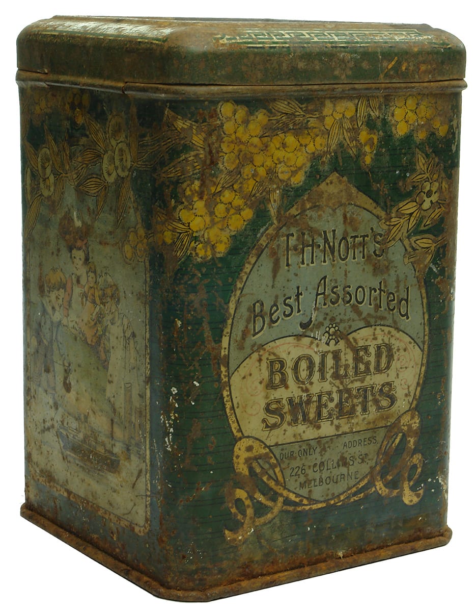 Nott's Assorted Boiled Sweets Antique Tin
