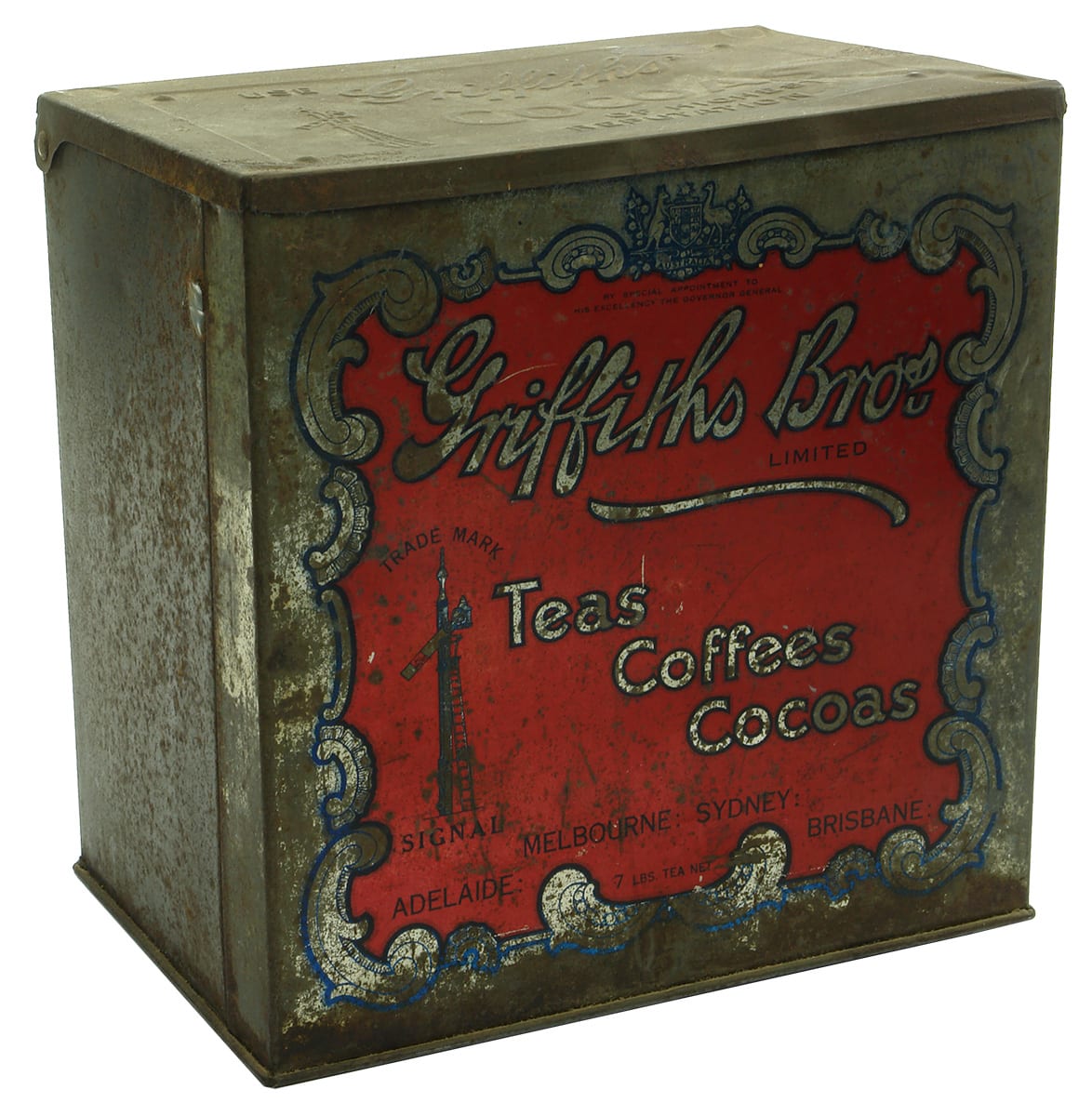 Griffiths Bros Melbourne Signal Brand Tea Tin