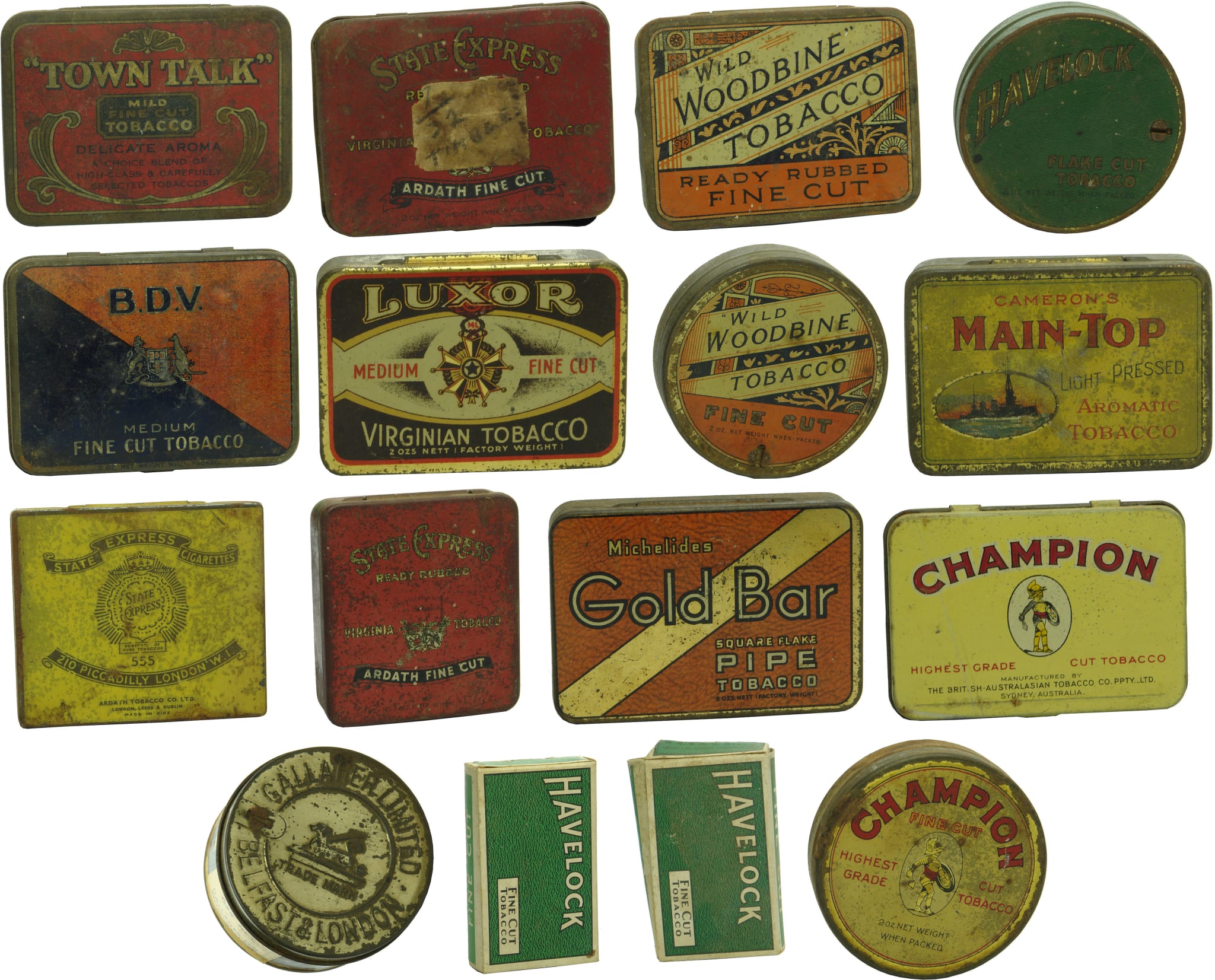 Collection Old and Vintage Tins