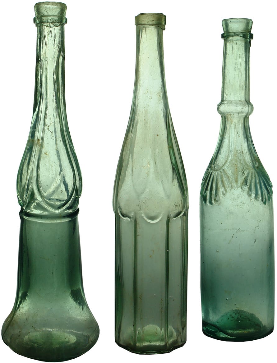 Old Antique Victorian Goldfields Era Salad Oil Bottles