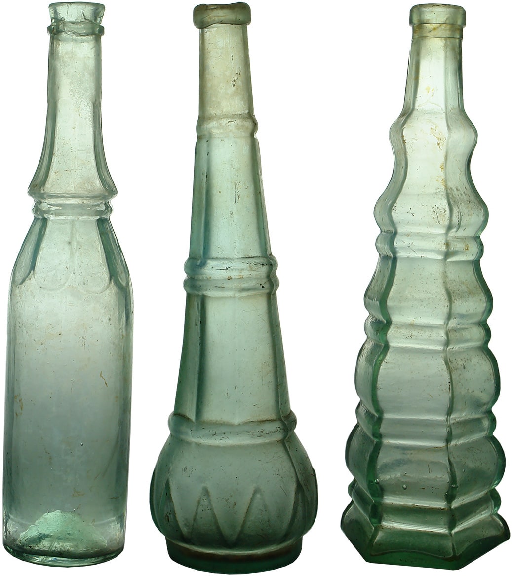 Old Antique Victorian Goldfields Era Salad Oil Bottles