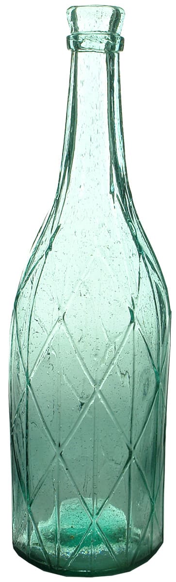 Diamond Lattice Antique Salad Oil Vinegar Bottle