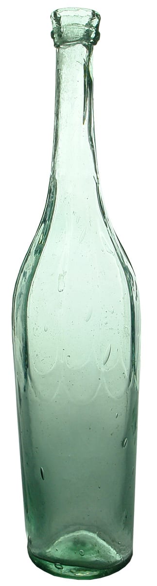 Shoulder Petals Design Antique Salad Oil Bottle