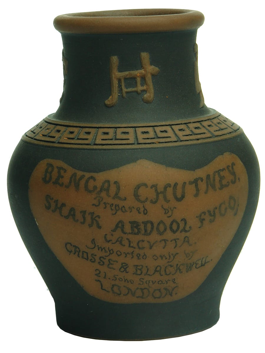 Bengal Chutney Crosse Blackwell Antique Jar