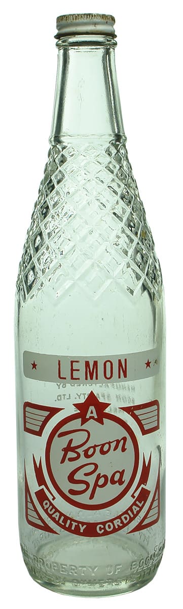 Boon Spa Melbourne Lemon Ceramic Label Cordial Bottle