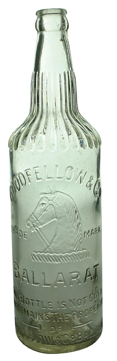 Goodfellow Ballarat Antique Crown Seal Cordial Bottle