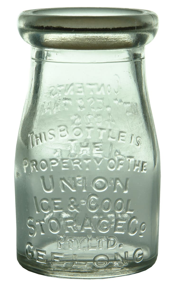 Union Ice Cool Storage Geelong Cream Bottle