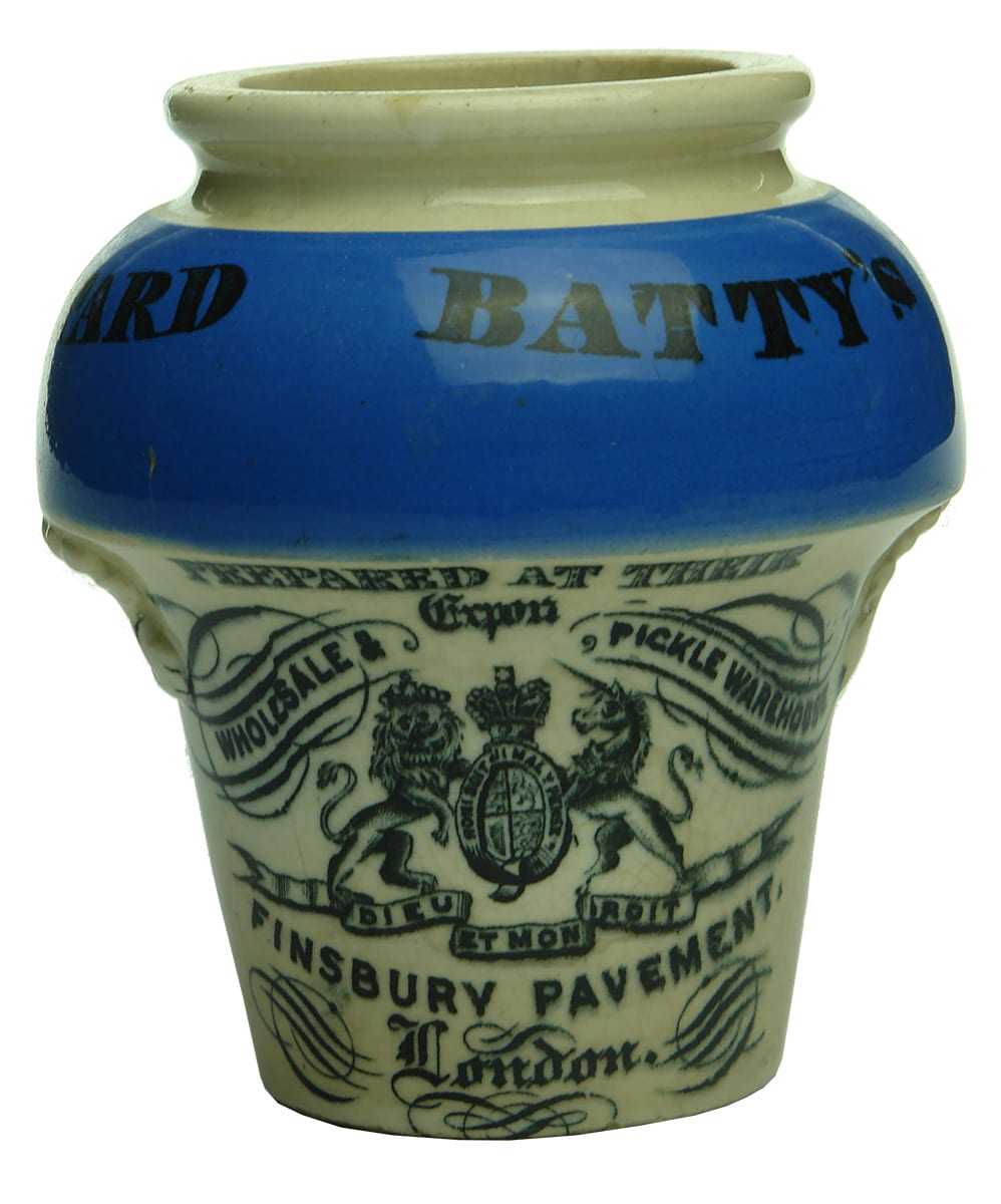 Batty's Patent Mustard Earthenware Jar