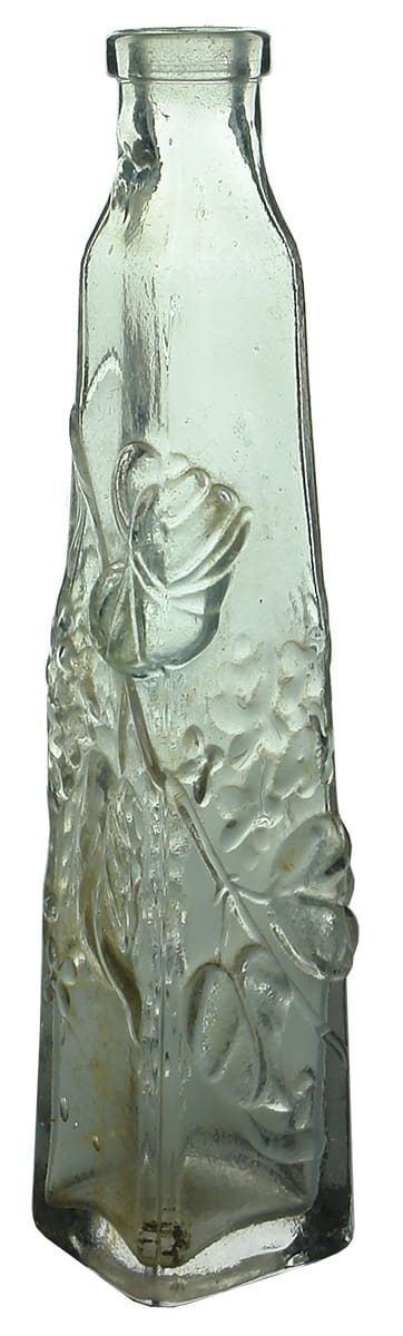 Leaves Vines Flowers Embossed Bottle